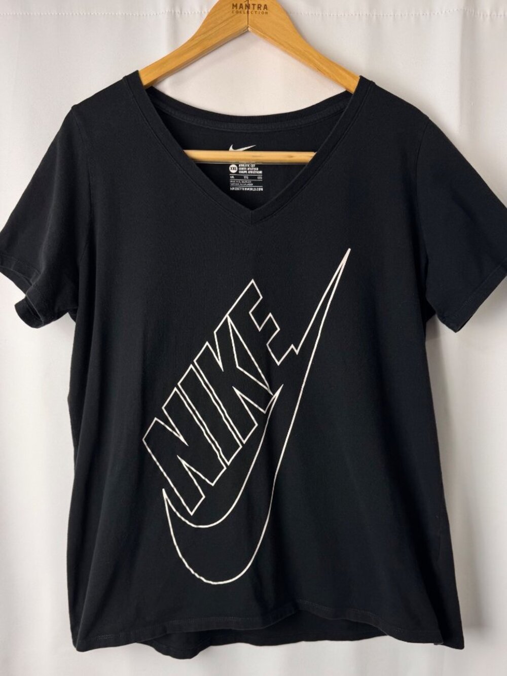 2/$30 The Nike Tee Athletic Cut T-Shirt Black Short Sleeve Womens XXL